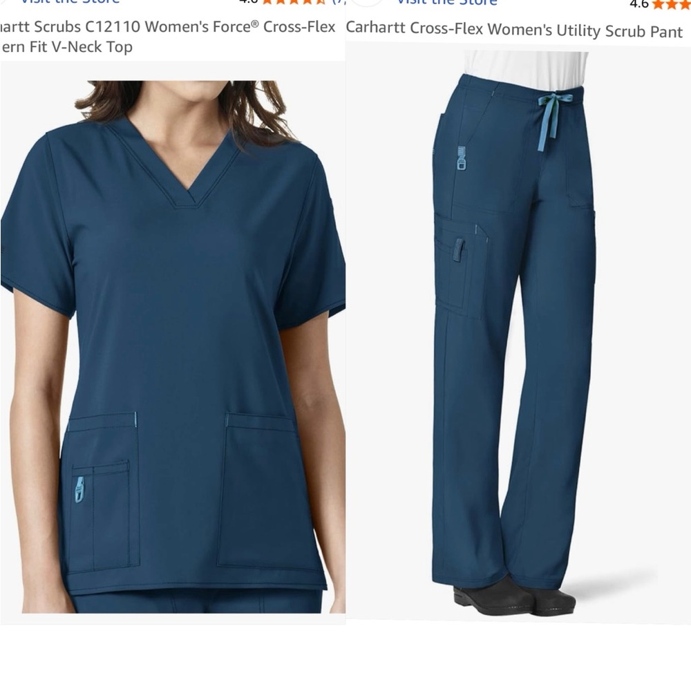 Carhartt Women's Carribean Blue Scrub Set